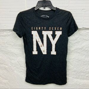 AEROPOSTALE classic crew eighty seven aero NY gray cotton shirt size medium
